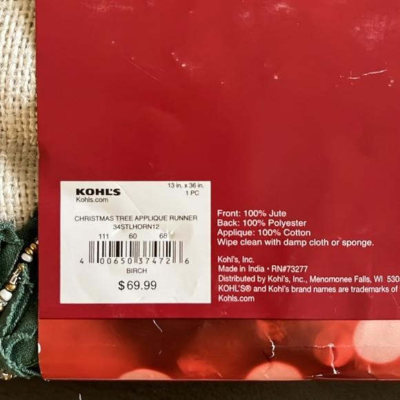 Holiday table runner. - Picture 7 of 7